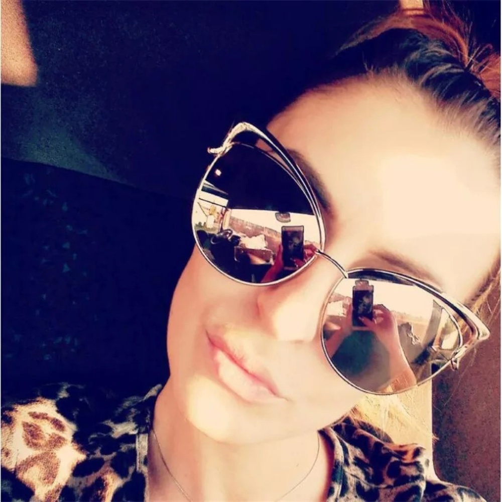 New arrival!🎅 Golden retro cat eye sunglasses - Picture 3 of 7